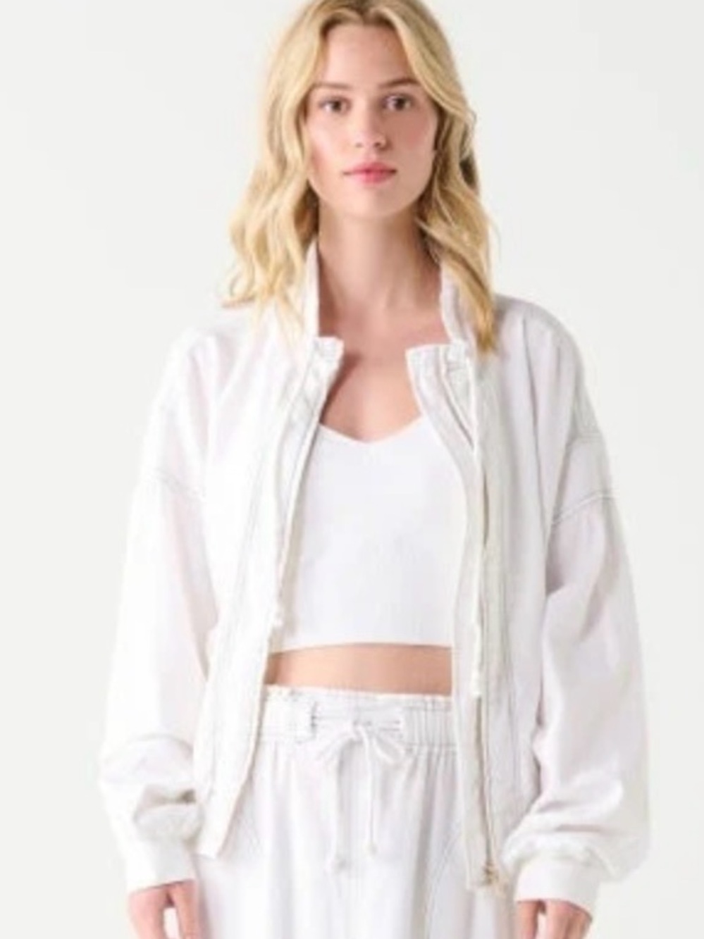 Dex White Bomber Jacket